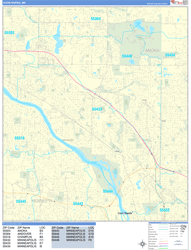 Coon Rapids Wall Map Basic Style 2024